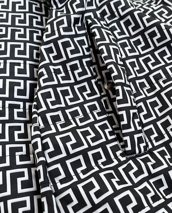 DWUSTRONNA KURTKA DAMSKA CZARNO-BIAŁA (W507BIG)