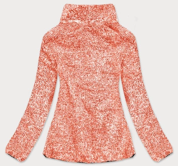 Pluszowa damska bluza melanż pomarańczowa (HH009-48)