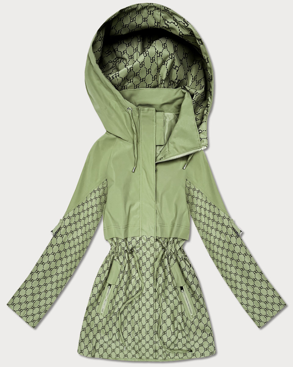 Kurtka damska ze ściągaczem w talii Goodlookin khaki (KK60414-3#)