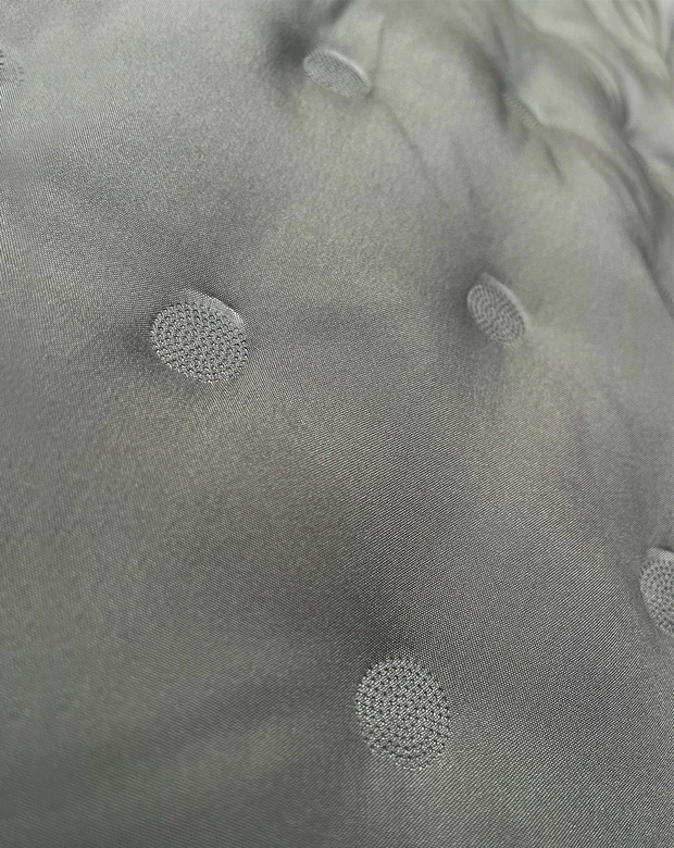 Długa bluza ze stójką i kapturem LHD szarozielona (AMG-178)