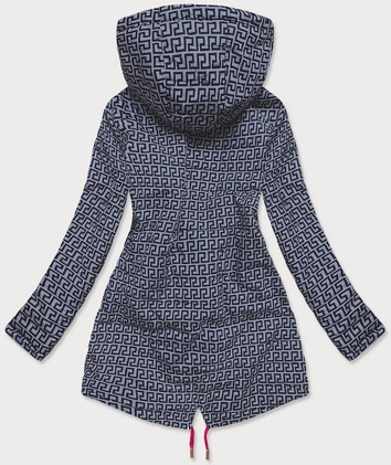 Dwustronna kurtka parka damska różowa (w580)