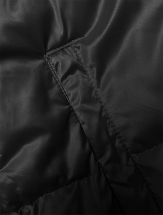 Krótka kurtka damska z odpinanym kapturem S'West czarna (B8228-1)