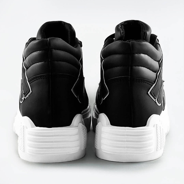 Damskie wyższe buty sportowe czarne (sg-139)
