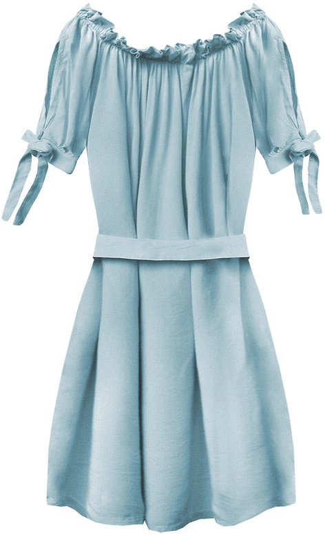 SUKIENKA HISZPANKA Z PASKIEM JASNONIEBIESKA (279ART)