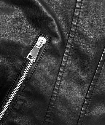 Ramoneska damska ze stójką czarna (11Z8052)