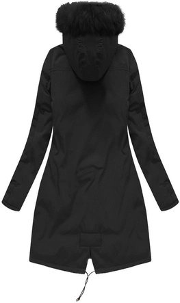 GRUBA ZIMOWA KURTKA DAMSKA Z KAPTUREM CZARNA (CARMEN)