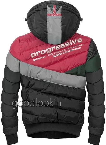 KURTKA ZIMOWA GO START CZARNO-ZIELONA (7509)