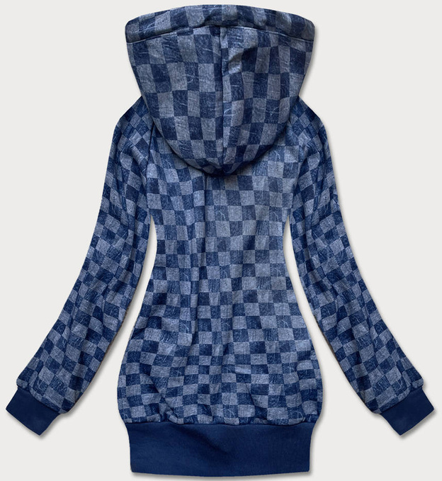 Sportowa bluza w kratkę granatowa (amg-62)