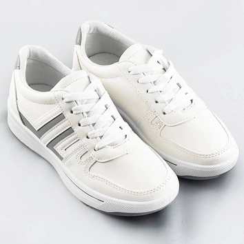 Sportowe buty damskie biało-szare (ad-587)