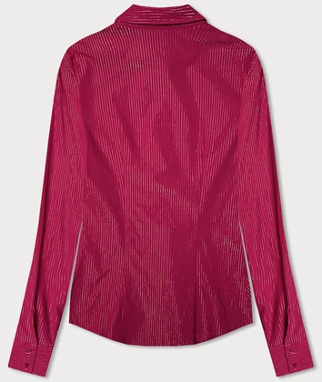 Koszula damska w srebrne paseczki ciemnoróżowa (AWT0111)