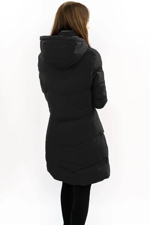 PIKOWANA ZIMOWA KURTKA DAMSKA CZARNA (M-963)