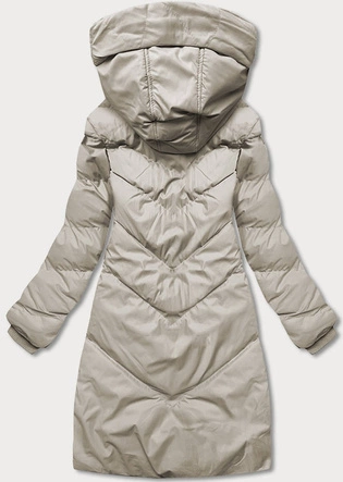 Lekka zimowa kurtka damska beżowa (5m735-62)