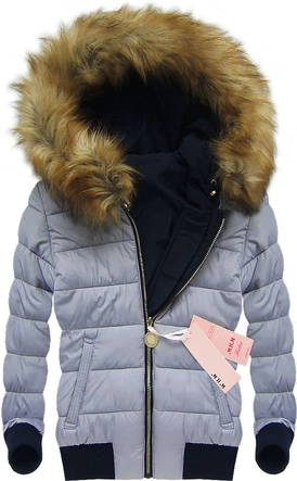 DWUSTRONNA KRÓTKA KURTKA GRANATOWA (W708)