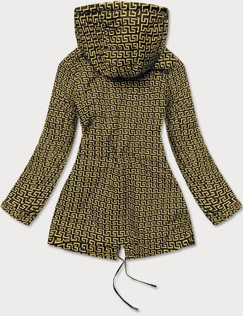 Parka damska 2w1 czarny/żółty (w702big)