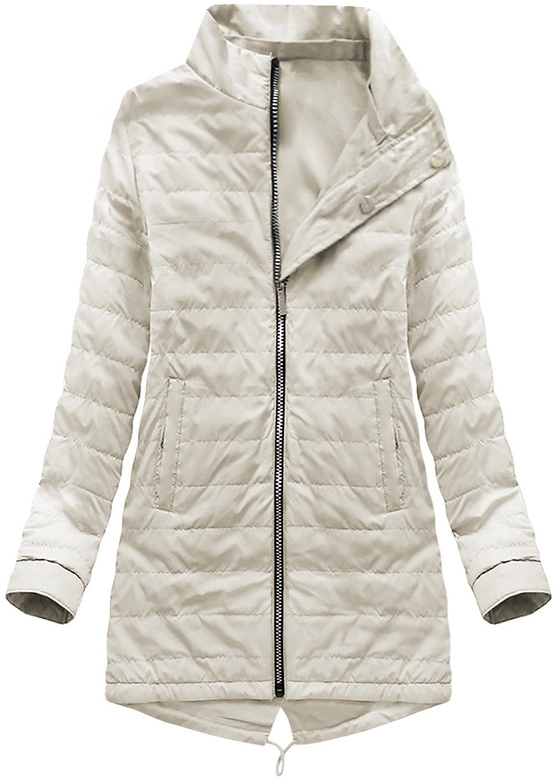 DWUSTRONNA PARKA Z KAPTUREM BEŻOWA (W0233)