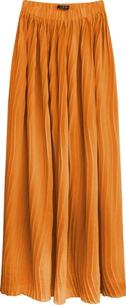 PLISOWANA SPÓDNICA MAXI POMARAŃCZOWA 2 (9237/1)