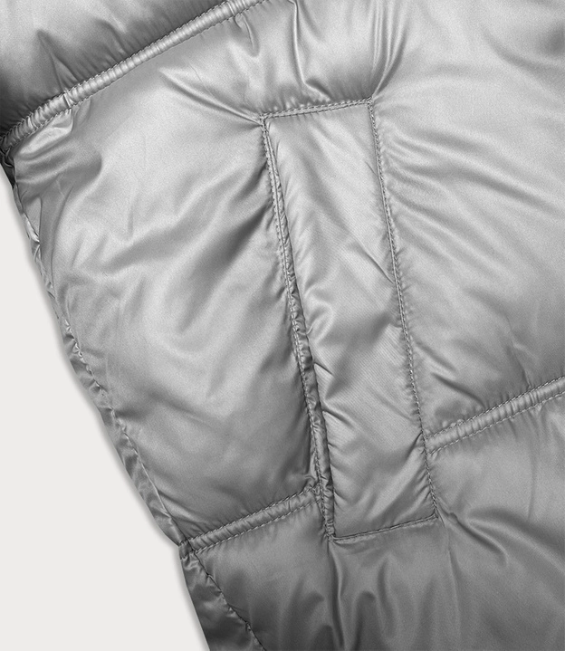 Damska kurtka fason bombki szara S'west (B8190-9)