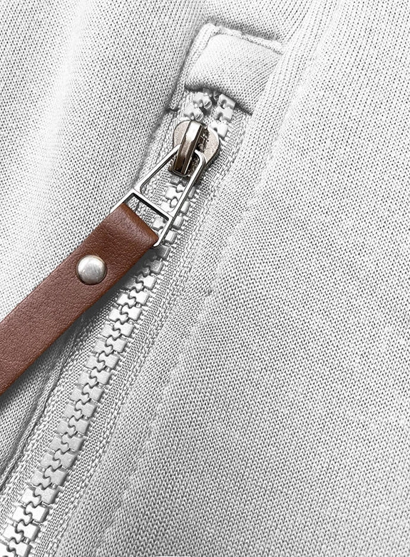 Taliowana bluza damska jasnoszara (AMG-675A)