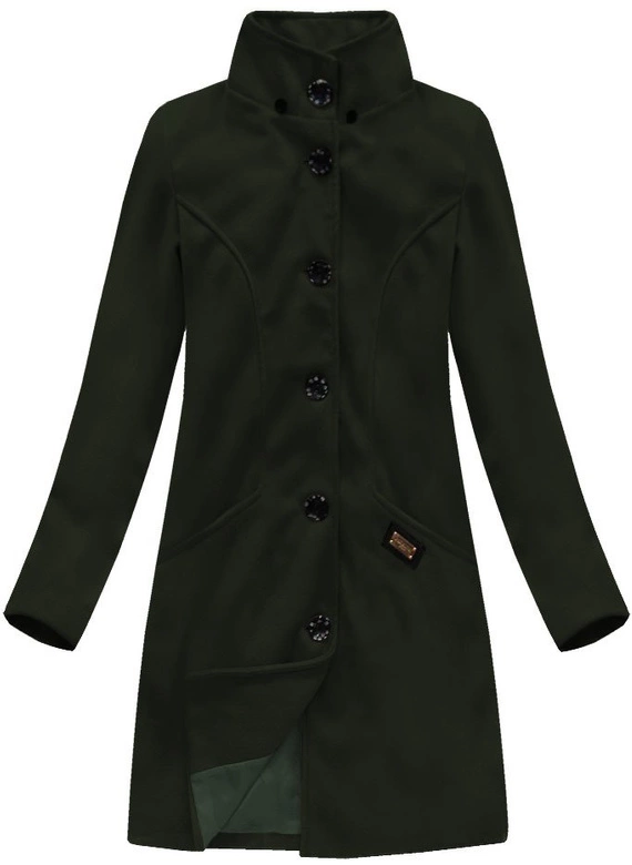 PŁASZCZ Z DOMIESZKĄ WEŁNY I KAPTUREM ARMY (6801)