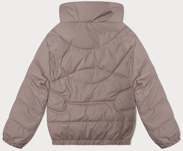 Pikowana kurtka ze stójką Miss TiTi beżowa (2481)