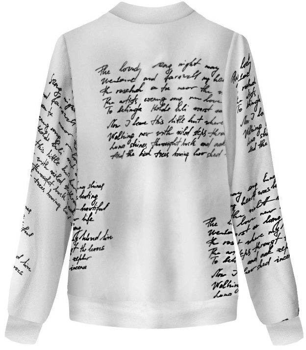 CIENKA BLUZA TYPU BOMBER BIAŁA (261/9ART)