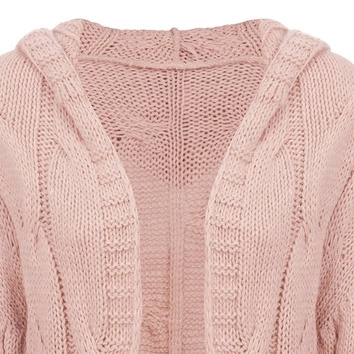 SWETER O GRUBYM SPLOCIE ANTYCZNY RÓŻ (115ART)