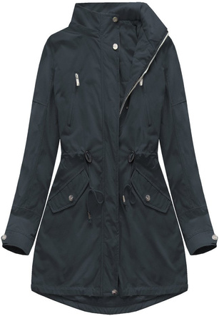 DWUSTRONNA PARKA Z KAPTUREM GRANATOWA (W0232BIG)