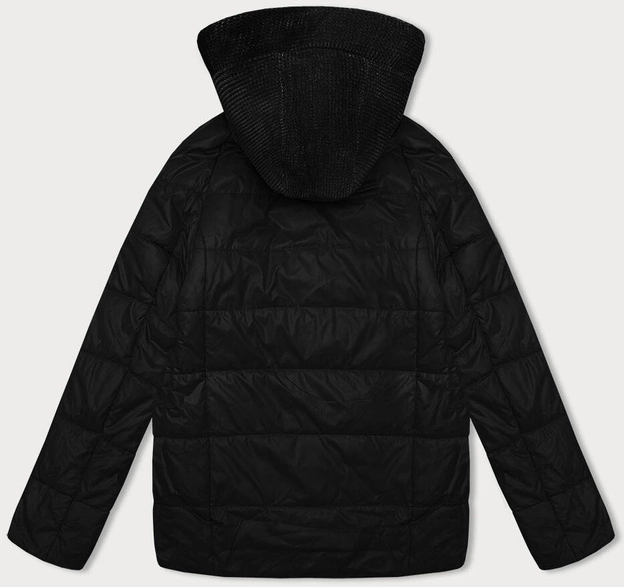 Przejściowa kurtka damska z łączonych materiałów Vaston czarna (F-23301#)