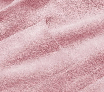 Długa wełniana narzutka alpaka z kapturem blady róż (M105)