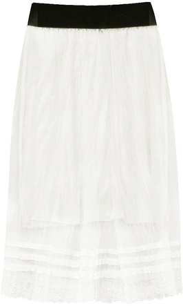 ZWIEWNA PLISOWANA SPÓDNICA ECRU (97ART)