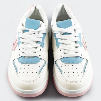 Buty sportowe damskie biało-niebieskie (ad-555)
