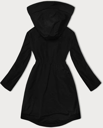 Lekko ocieplana kurtka damska z kapturem LHD czarna (LHD-24589)