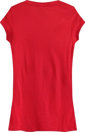 BAWEŁNIANA BLUZKA Z DŻETAMI CZERWONA (441/1ART)