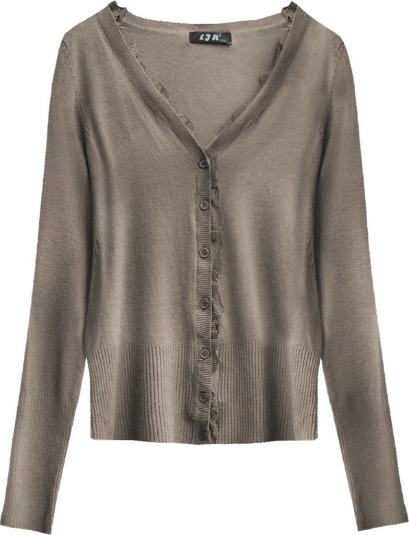 KLASYCZNY SWETEREK Z KORONKĄ KAKAOWY (X1537X)