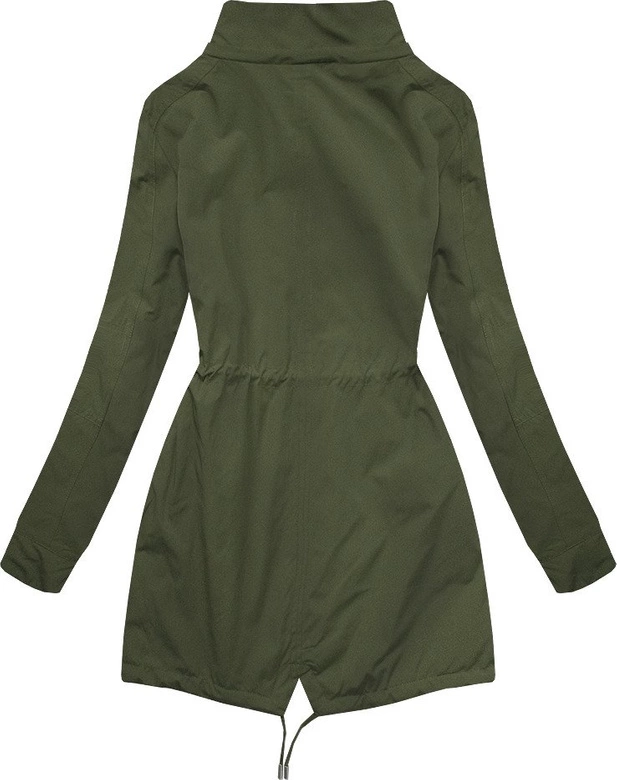 DWUSTRONNA PARKA Z KAPTUREM KHAKI-CZARNA (W306)