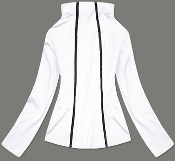 Bluza damska z niską stójką biała (hh020-45)