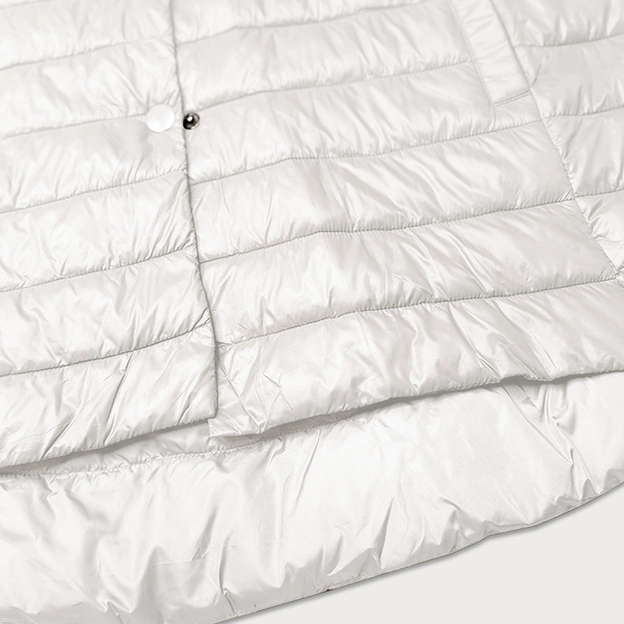 Pikowana kurtka damska ze stójką Minority ecru (P3-6908-12)