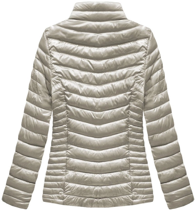 BŁYSZCZĄCA KURTKA ZE STÓJKĄ SZAMPAŃSKA (B2601)