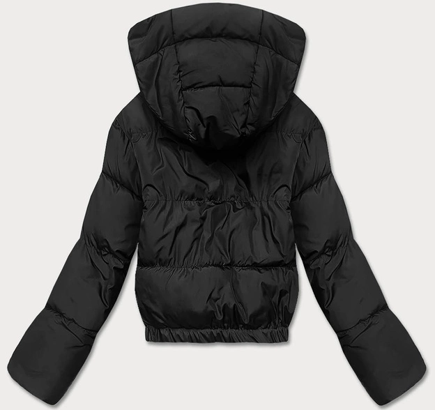Przejściowa krótka kurtka z kapturem czarna (16M9080-392)