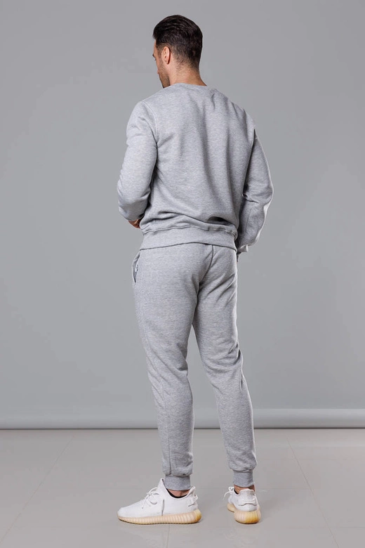 Komplet dresowy męski jasny szary (68C10380-2)