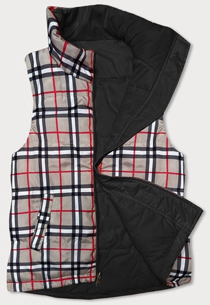 Dwustronna kamizelka damska czarna (2383-1)