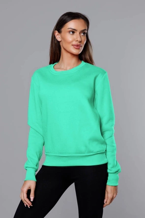 BLUZA DRESOWA DAMSKA ZE ŚCIĄGACZAMI MIĘTOWA (W01-39)