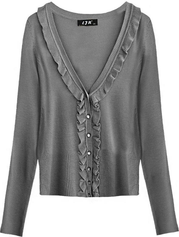 SWETEREK Z FALBANĄ CIEMNOSZARY (1522)