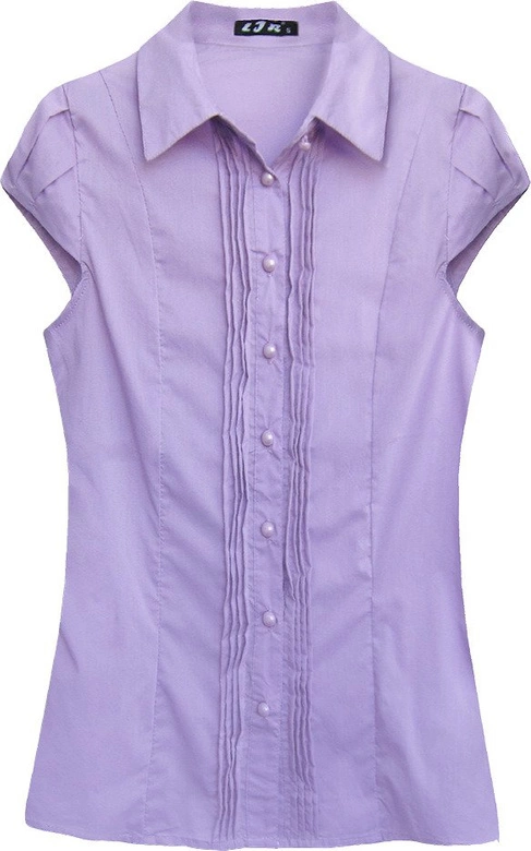 KOSZULA Z KRÓTKIM RĘKAWEM JASNOFIOLETOWA (X1050X)