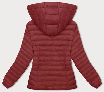 Przejściowa pikowana kurtka damska czerwona (16M9101-270)