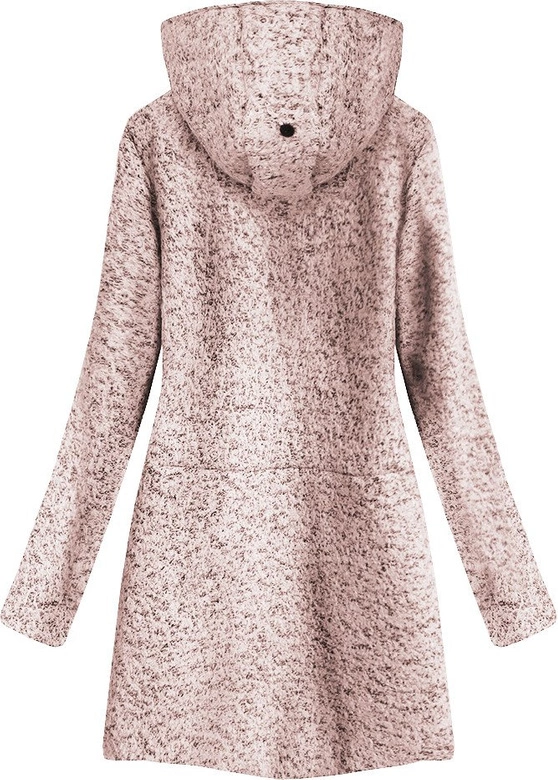 KRÓTKI PŁASZCZ ZIMOWY Z KAPTUREM RÓŻOWY (516/3ART)