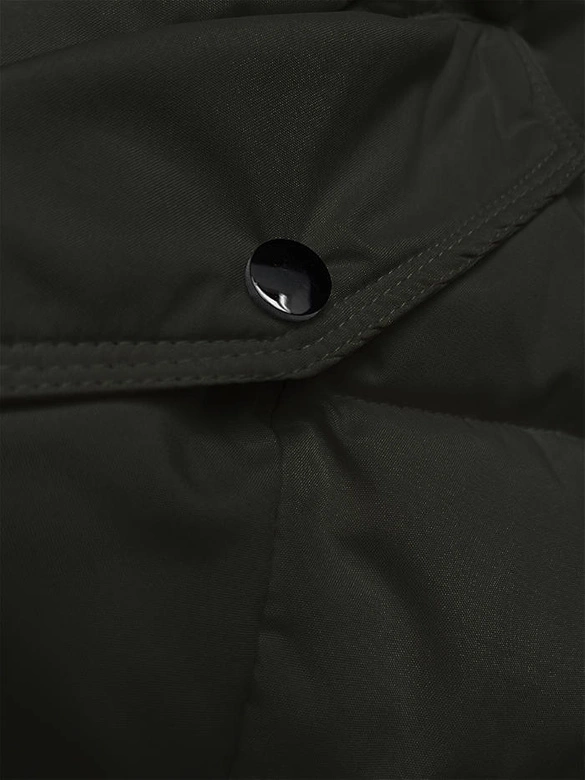 Puchowa zimowa kurtka damska army (2M-007)