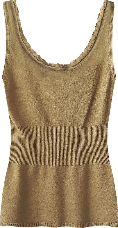 SWETERKOWA BLUZKA NA RAMIĄCZKACH KARMELOWA (1515)