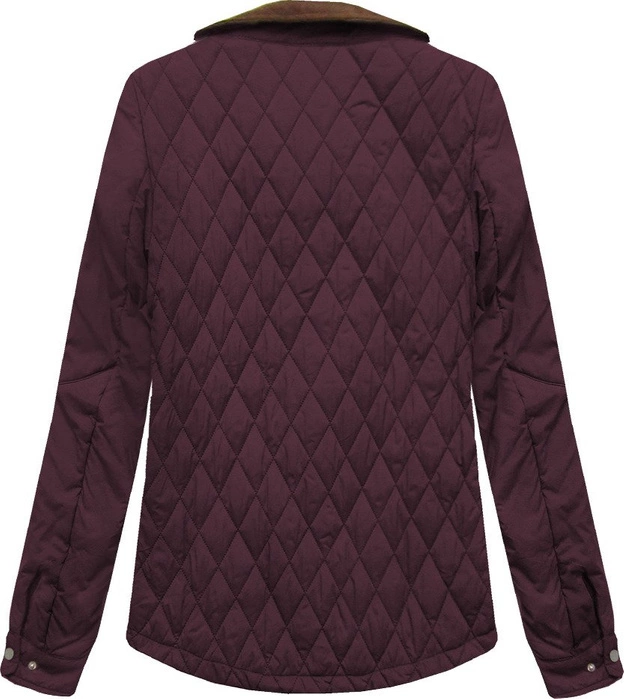 PIKOWANA KURTKA Z KOŁNIERZEM BORDOWA (25004LJ)