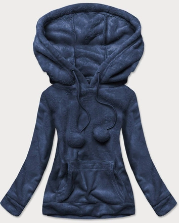 Pluszowa damska bluza granatowa (hh033-50)